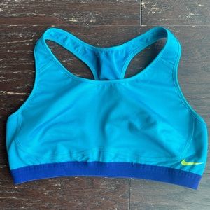 Nike sports bra. Beautiful bright blue. Great condition!